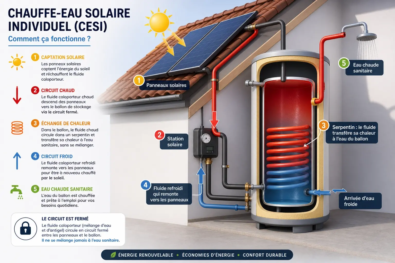 Prix panneaux solaires thermiques 2026 : eau chaude solaire